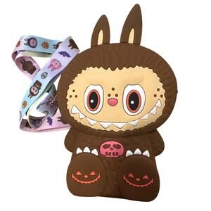 Labubu Brown Jelly Crossbody Monster Purse Cute Kawaii Character Bag